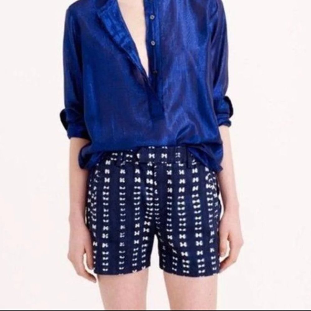 J. Crew Faded Adire Tie Dye Shorts 00